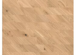 Helle Eichenholzdielen im Diagonalmuster mit Ästen.