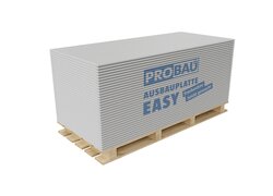 Trockenbauplatten gestapelt auf Palette