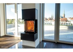 Kamin, Feuer, Fenster, Aussicht