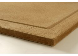 Holzfaser-Dämmplatte mit Stufenfalz.