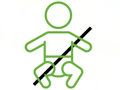 Reinigungsmittel außerhalb der Reichweite von Kindern aufbewahren. Kleinkind Symbol