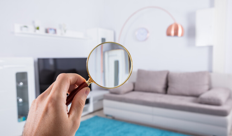 Luftverschmutzung im Innenraum Lupe, Wohnzimmer